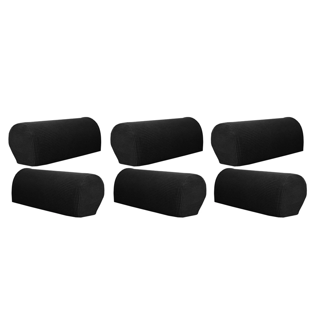 Checked Flannel 6Pcs Sofa Armrest Cover Protector Dustproof Armchair Sofa Covers Recliner Couch Slipcovers Home Textile Flannel
