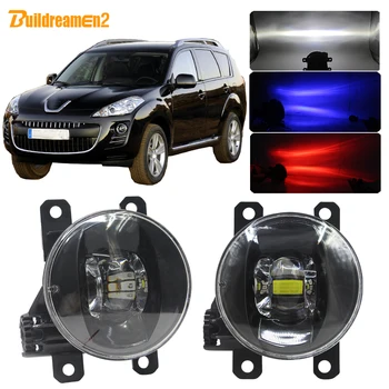 

Buildreamen2 For Peugeot 4007 GP_ 2007-2013 Car Accessories LED Bulb Fog Light Devil Eye DRL Adjustable Light Beam 4000LM 12V