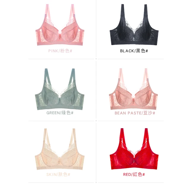 AIEOTT Wirefree Bras for Women ,Plus Size Front Closure Lace Bra Wirefreee  Extra-Elastic Bra Adjustable Shoulder Straps Sports Bras 34B/C-44B/C