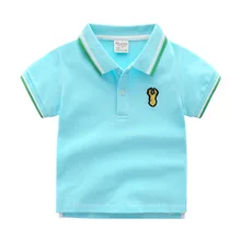 Одежда для мальчиков с короткими рукавами; Новинка года; стильная креативная футболка для отдыха в Корейском стиле с героями мультфильмов; рубашка-поло для мальчиков