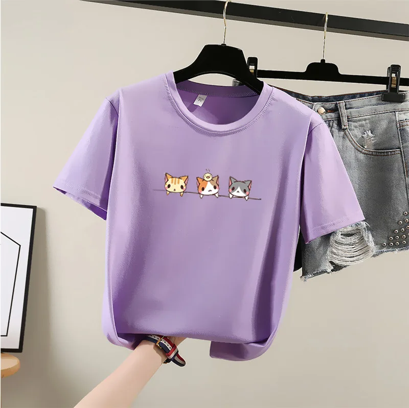 2020 new summer short sleeve T-shirt women's Korean women's fashion students' loose and versatile half sleeve bottomed shirt