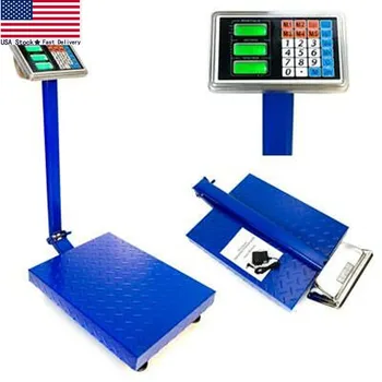 

600LB 300kg Weight Price Scale Digital Floor Platform Shipping Warehouse Postal