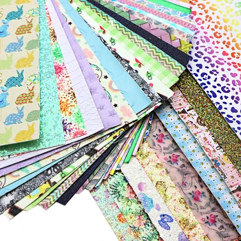 

20*34cm Printed 10pcs/set Synthetic Leather Set pattern in random For Bows Bags Phone Cover DIY handmade materials,1Yc10889