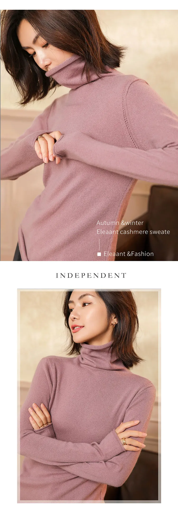 Top Quality Sweaters Women Cashmere Knitted Pullovers 2109 New Ladies Jumpers Turtleneck Standard Clothes