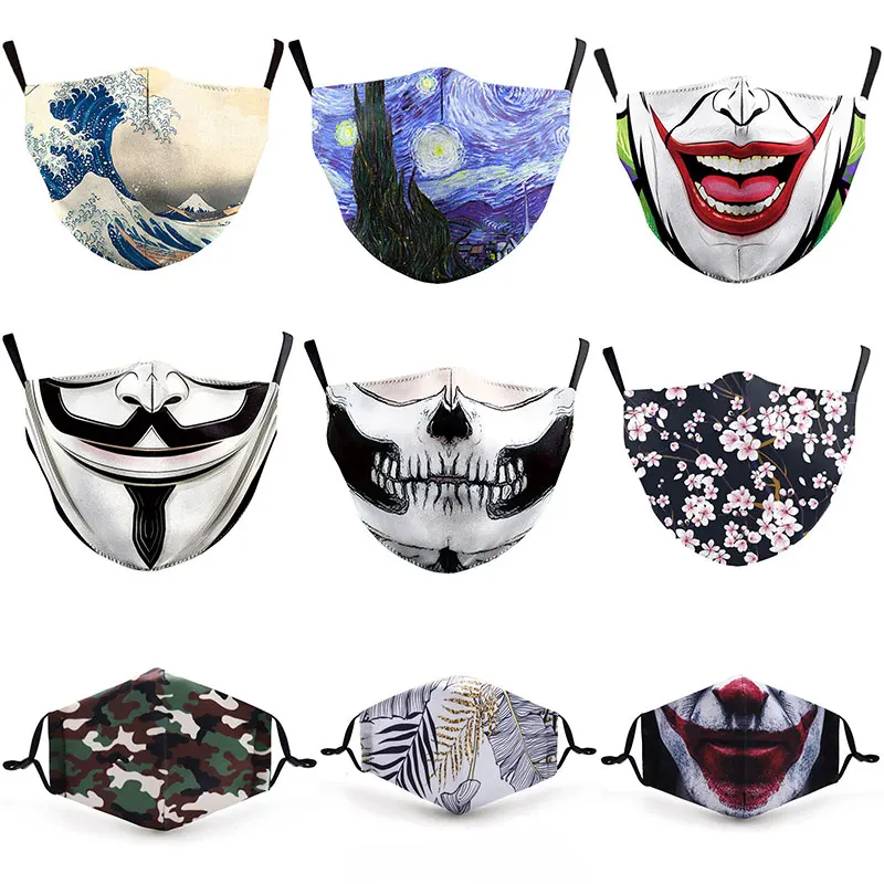 

Fashion In New 2020 1Pcs Washable Reusable Earloop Facial Mask Cycling Anti Dust Warmer Environmental Mouth Face Mask Respirator