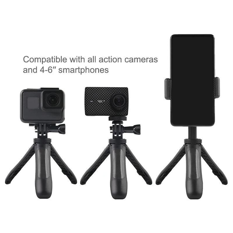 Ручной мини-штатив, селфи палка, выдвижной монопод для GoPro Hero 8 7 6 5 Yi 4K Sjcam Sj8 M10 Eken H9r Dji Osmo, Экшн-камера