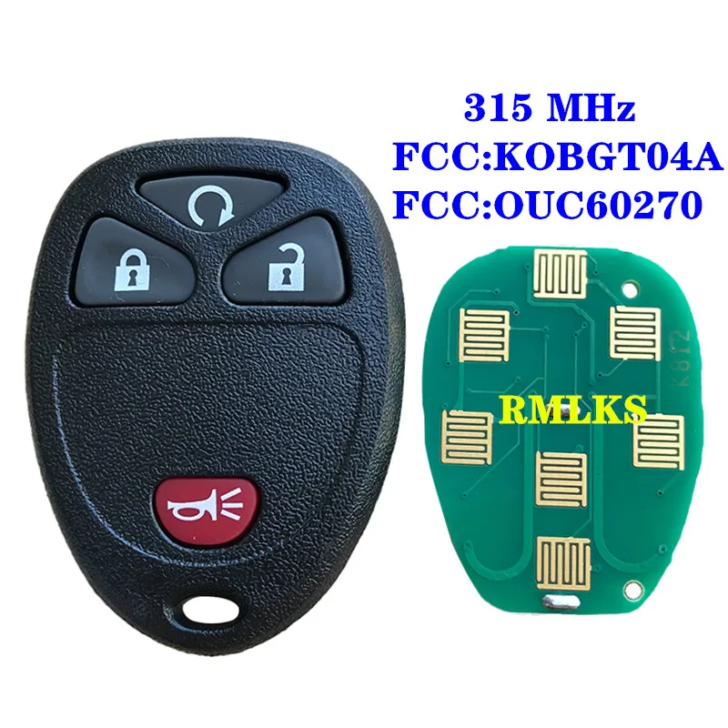 New 4 Buttons Keyless Remote Car Key Fob For Chevrolet AVALANCHE SILVERADO TAHOE 2007- OUC60221 OUC60270 KOBGT04A 15913421