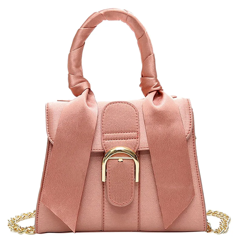 Pink OCARDIAN сумка-мессенджер, подарки, женская модная Пряжка, простая однотонная сумка с бантом, сумка на одно плечо, велюровая сумка-мессенджер - Цвет: Pink