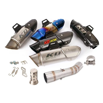 Slip On Motorcycle Exhaust Middle Connect Pipe And 51mm Muffler Stainless Steel Exhaust System For Benelli 502C