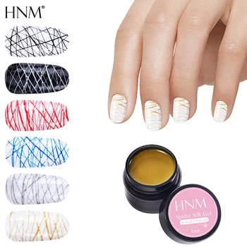 

HNM Gel Polish Soak Off Spider Silk Gel Nail Varnish Primer UV LED Gel Polish Salon Manicure 5ML