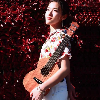 

23inch kaka 25D Solid Mahogany ukulele with Bag Concert Hawaii guitar four string Enya ukelele musical instruments