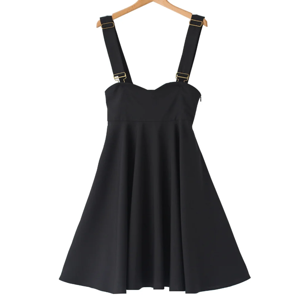 girls black pinafore