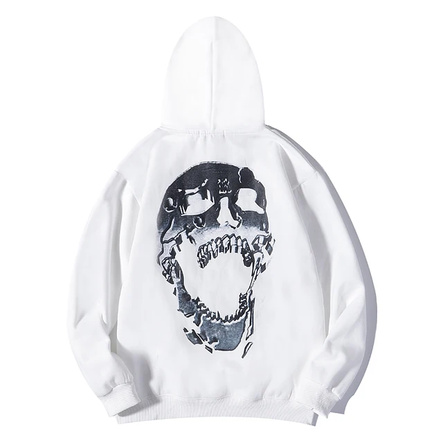 Hip Hop XXXtentacion Revenge Hoodies Bone Skull Smoke Print Sweatshirts Men Women Harajuku Streetwear Fleece Autumn Pullover 4