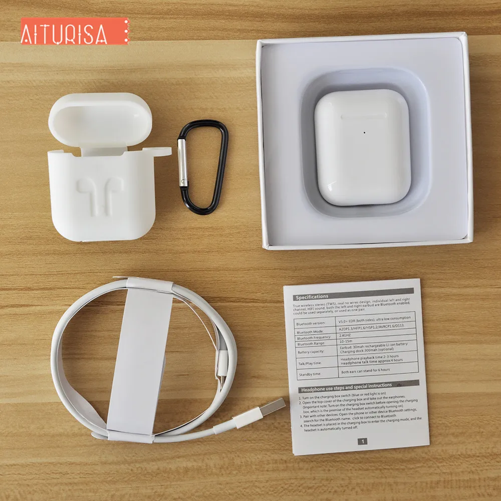 I200 tws 1:1 copy Air 2 беспроводные Bluetooth наушники всплывающее в уши Обнаружение наушников микрофон вызов с зарядной коробкой pk i500 i80 i90