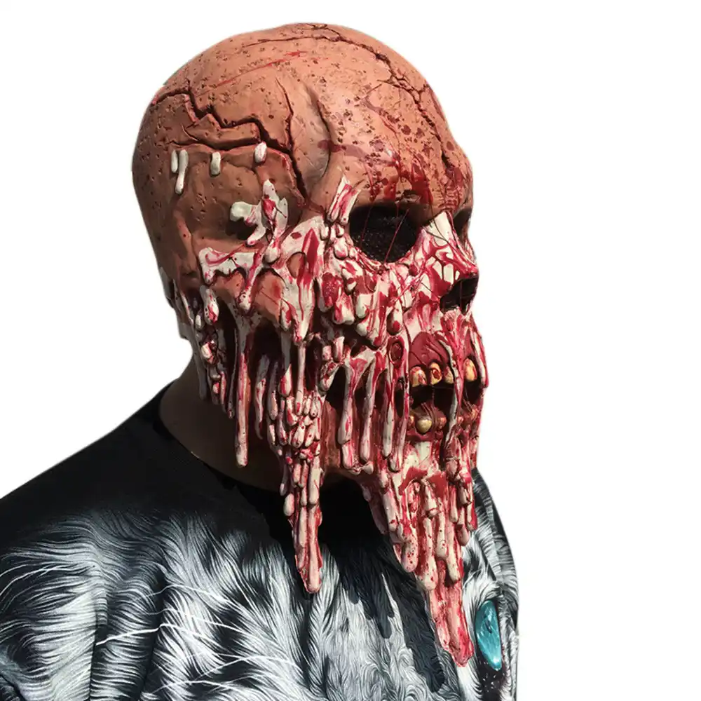 hiinst cosplay mask halloween party bloody zombie