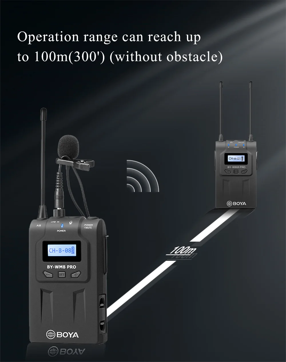 BOYA BY-WM8 Pro K2 K1 беспроводной микрофон передатчик приемник комплект для прямой трансляции конференции ENG EFP DSLR видео Запись микрофон