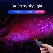 CARCTR светильник звездного неба, автомобильный светильник, музыкальный звук, дистанционное управление, лазерный светильник, проектор, модификация, автомобильная декоративная лампа