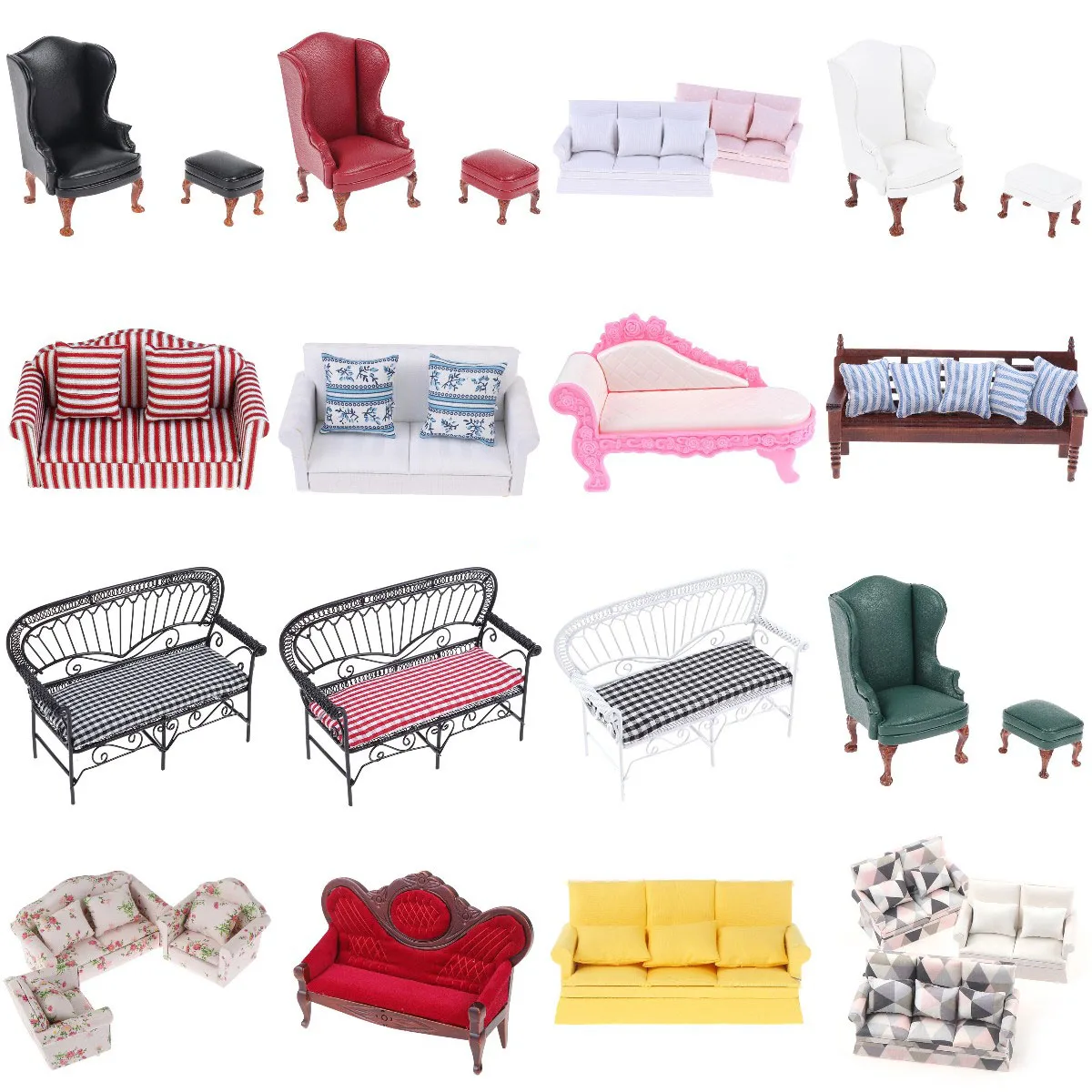 Mini Cute Sofa Pillows For Dolls Children Simulation Dollhouse Furniture Toys 1:12 Miniature Doll House | Игрушки и хобби