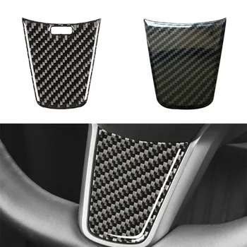 

Carbon Fiber Car Steering Wheel Sticker Decor For Tesla Model 3 2017-2019 Protective Stickes Car Interiors Accessories