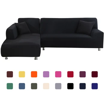 

Solid Color Sofa Cover Large Stretch Stretch Sofa Cover Sofa Corner Sofa Towel Furniture Cover 1/2/3/4 Seat
