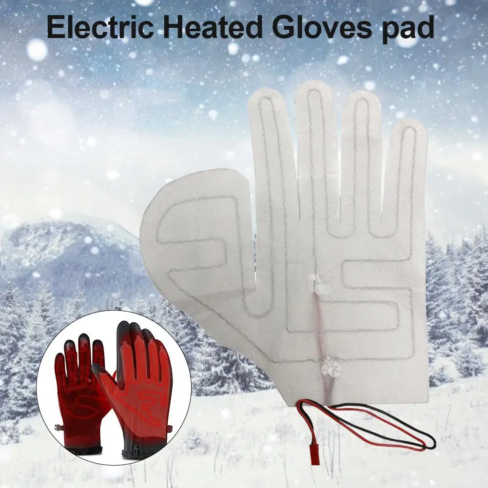 1pc Full-finger Gloves Heating Pads USB Electric Battery Gloves 3-Level Adjustment Finger Heating Sheet Heated Warm Superb