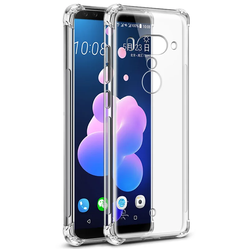 Прозрачный Чехол для htc U12 Plus, силиконовый чехол для htc U12Plus, чехол IMAK из ТПУ для htc U12 Plus, защитный чехол 360 U 12 U12Plus U12 - Цвет: Прозрачный