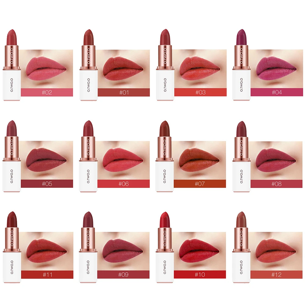 O. TWO. O Макияж матовая губная помада водостойкая Make Up Batom Maquiagem Rouge A Levre Косметическая стойкая Красная губная помада Batom Tint