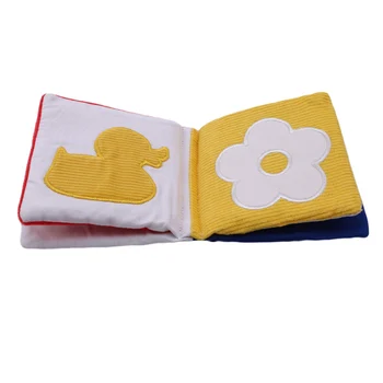 

Stimulate Vision Book With Paper BB Sounds Newborn Toys Baby First Colorful Soft Cloth Infant Book Kids Educational Rattler Toy