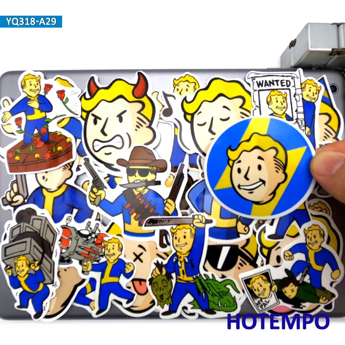 29 шт смешные PipBoy мультфильм наклейки из игры на мобильный телефон ноутбук