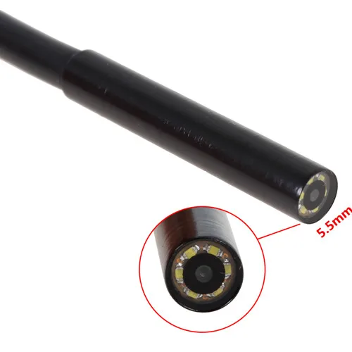 5,5 мм эндоскоп Камера HD USB эндоскоп с 6 светодиодный 1/1. 5/2/3,5/5 м мягкий кабель Водонепроницаемый инспекциионный бороскоп для Android ПК