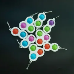 Porte clés Anti Stress éducatif Kawaii, pour enfants et adultes, Anti Stress avec fossette, Anti Stress, cadeau pour autisme 