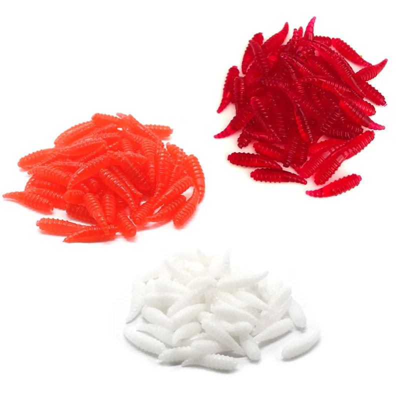 soft bread bug bionic grubs trout lure 1.6cm/0.12g Hand Pole Bait Carp Lifelike Fishing Lure Maggot Grub Worms 50pcs/lot fishing lure