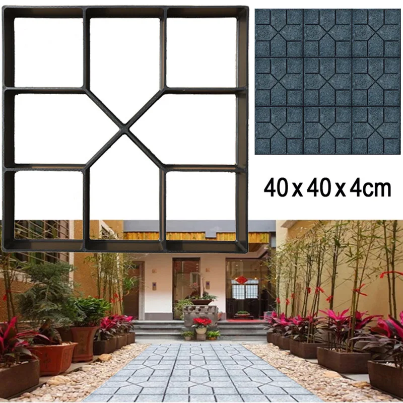 HOT Garden Path Making Mould DIY Concrete Pavement Garden Path Mold TI99