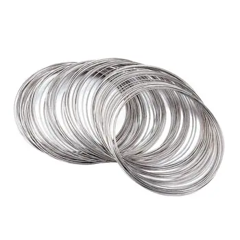 

100circles/set Steel Memory Wire Beading Bracelets Components Round for Jewelry Making DIY Findings 65mm Diameter