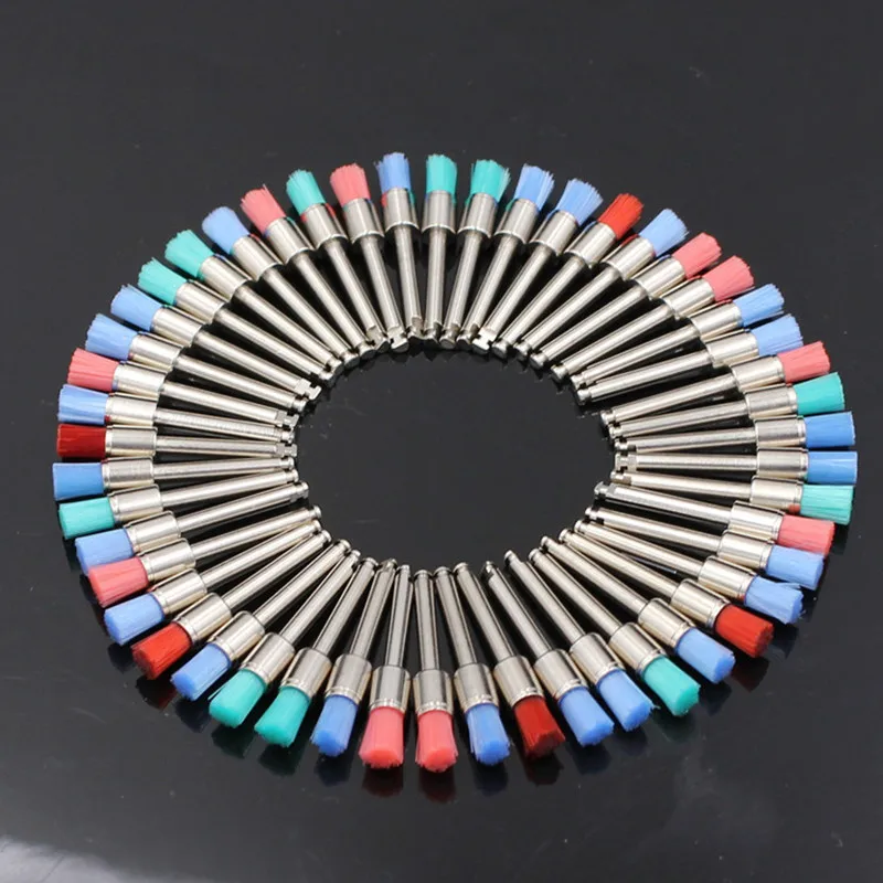 100Pcs/50Pcs Dental Polieren Pinsel Bunte Nylon Latch Wohnung Typ Zähne Bleaching Sauber Polieren Pinsel Zahnarzt Werkzeug material – Detail 8