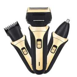 Wholesale 3 in 1 Recharge Barber Nose Use Men Shaver USB Rechargeable Electric Razor Shaving Machine Clipper Beard Trimmer