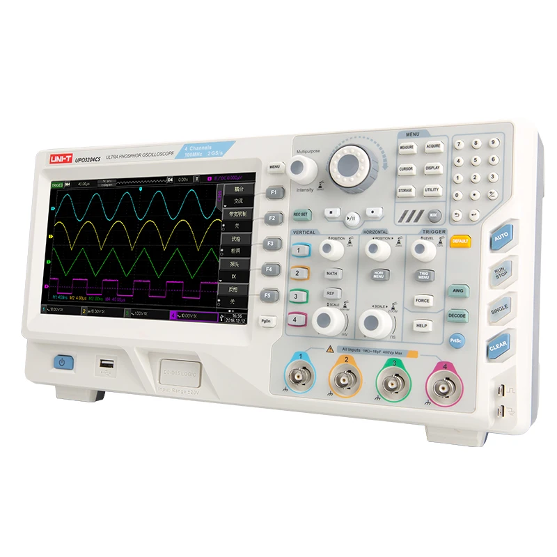 UPO3000CS серия Цифровой люминесцентный осциллограф UPO3102CS/UPO3104CS/UPO3202CS/UPO3204CS 2/4 аналоговые каналы 2.5GS/s 200000 wfms/s