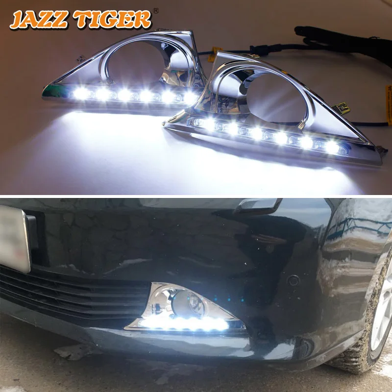 

JAZZ TIGER 2PCS Auto Dimming Function 12V Car Driving Lamp LED Daytime Running Light DRL For Toyota Camry 2012 2013 2014