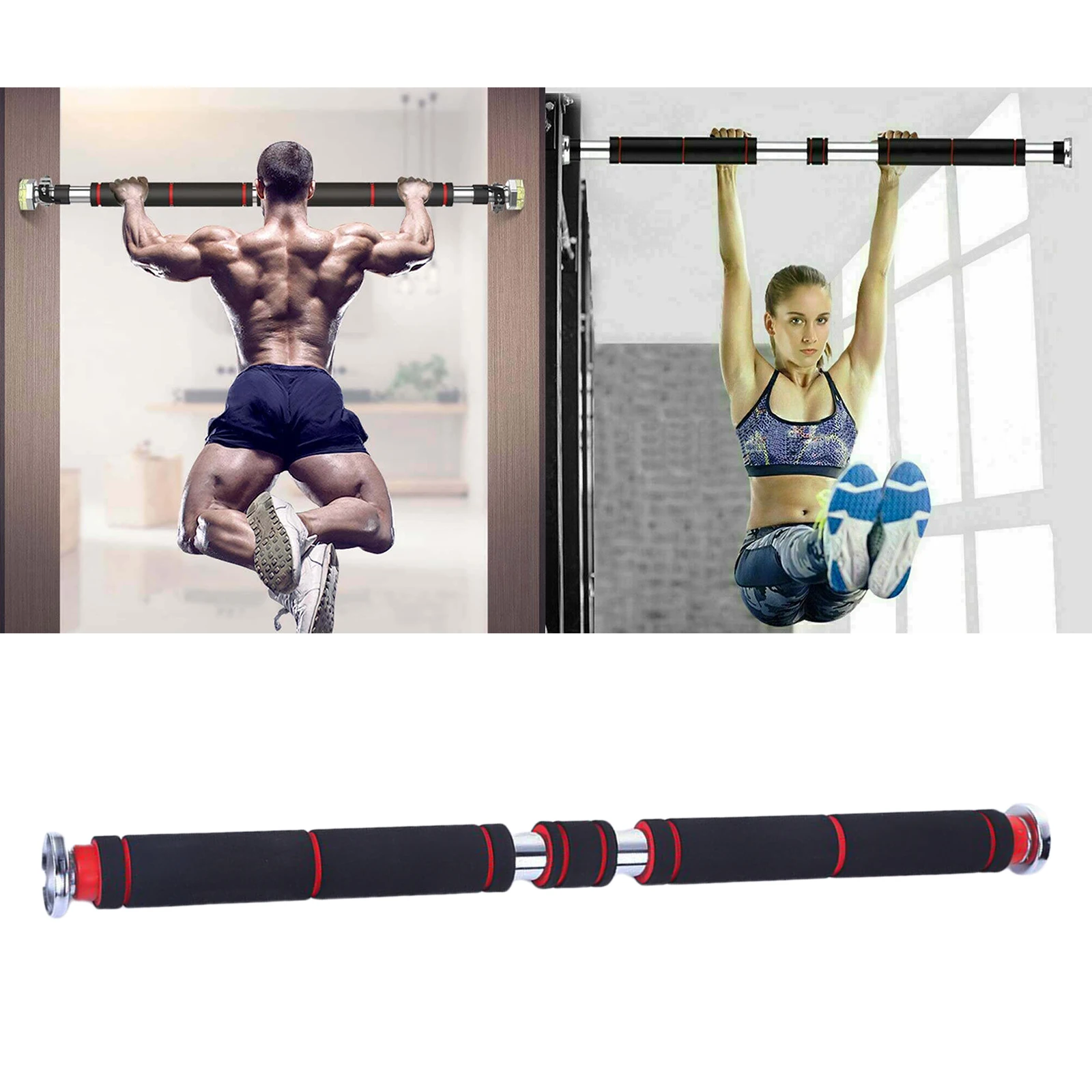 Door Pull Up Bar Home Doorway Chin Up Bars Abs Exercise Rod Equipment Gear