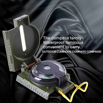 

Portable Compass Aluminum Lightweight Emergency Compass Durable Navigation Wild Tool Black Folding Outdoor Survival Accessories