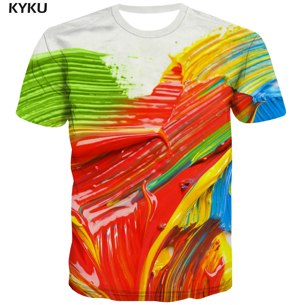 3d Tshirt Graffiti T shirt Men Pigment Tshirt Printed Art Funny T shirts Colorful T shirts 3d