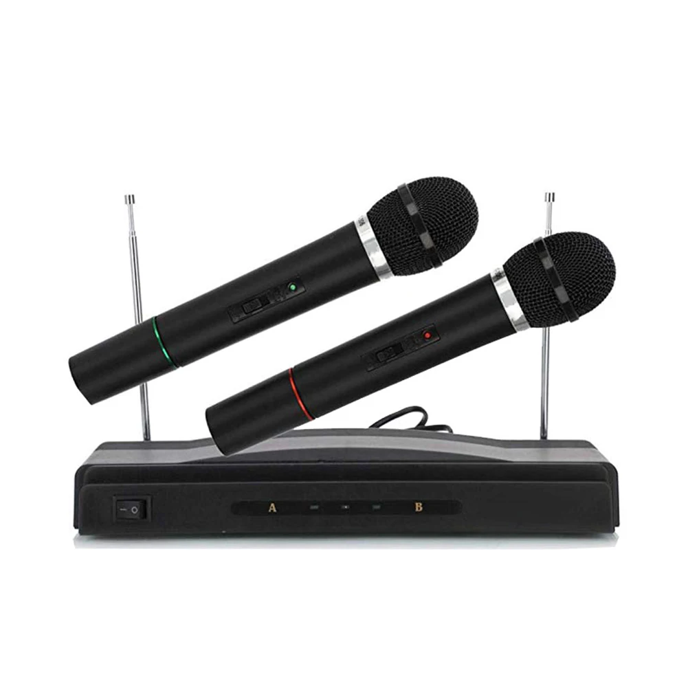 AT-306 Professional Karaoke Dual Wireless Handheld Microphone System Home KTV