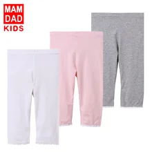 Леггинсы для девочек Летний Стиль аммиака мама и папа qin nv детские летние штаны капри тонкие детские леггинсы