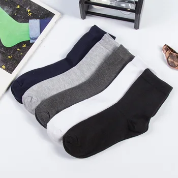 

2019 Men's Cotton Socks New Styles Black Business Men Socks Breathable Autumn Winter for Male US size(7.5-12) 1 Pair