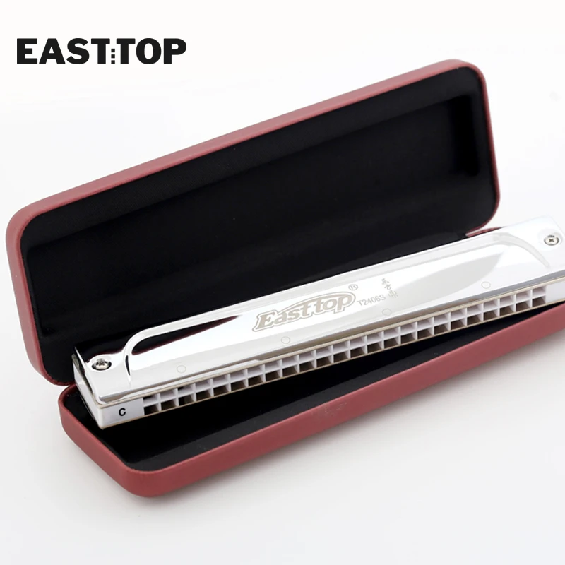 T2406S EASTTOP профессиональная Губная гармошка в кожа гармоника чехол Хороший звук с