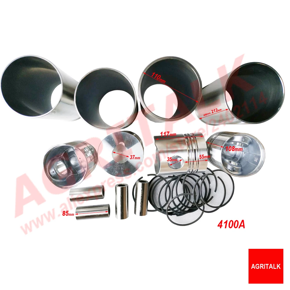 

Set of piston groups for Shanghai tractor SH504 with Shanghai 495A / SNH654 with Shanghai 4100A ,part number: