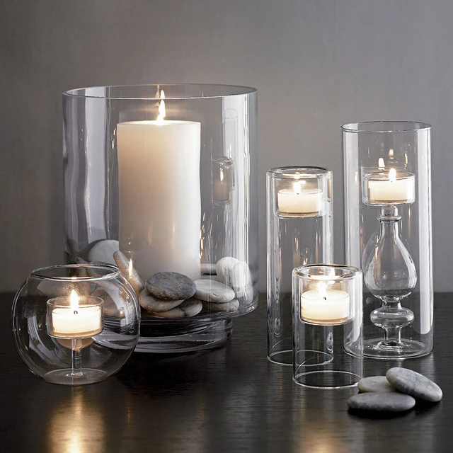 12 Portacandele In Legno Per Candele Votive - Altezza 7cm, Decorativi Per Casa, Matrimoni, Tavoli - Foto 4