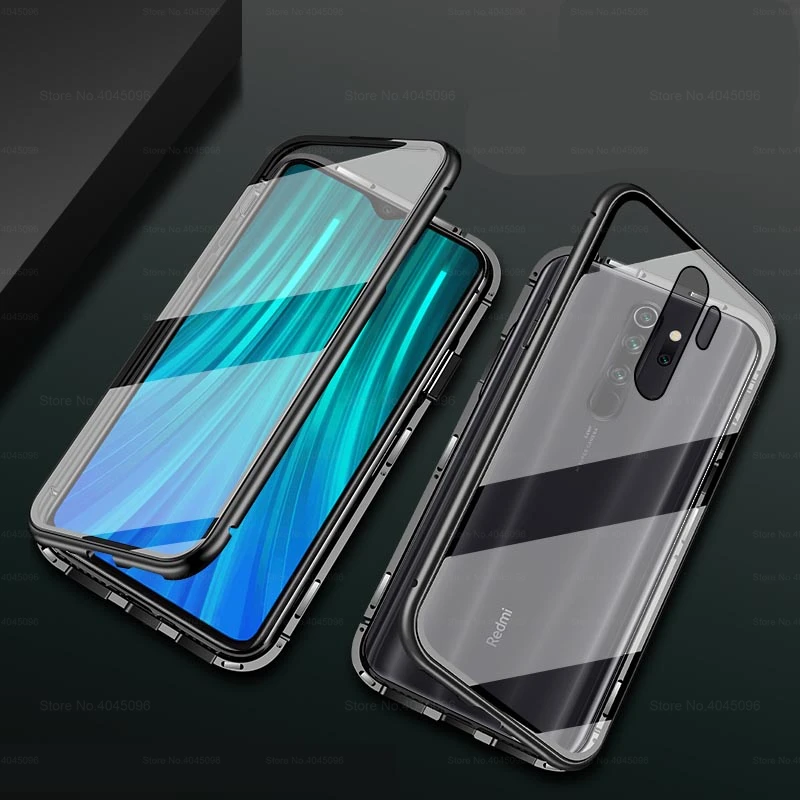 360 Đầy Đủ Từ Kim Loại Dạng Flip Case Cho Xiaomi Redmi Note 8 T Kính Cường Lực 2 Mặt Trường Hợp Cho Xiaomi Redmi note 8 T Note8 T Nắp Sau 