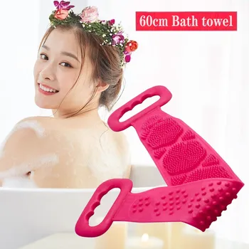 

Magic Silicone Brushes Bath Towels Rubbing Back Mud Peeling Body Massage Shower Extended Scrubber Skin Clean Brushes Bathroom