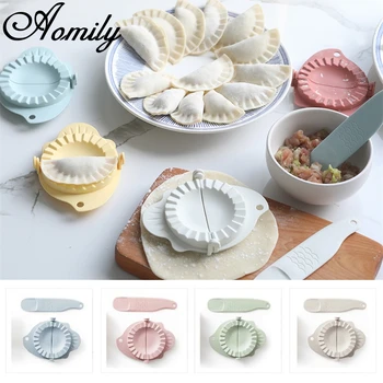 

Aomily 2pcs/Set Dumplings Maker Tool Wheat Straw Jiaozi Pierogi Mold Dumpling Mold Clips Baking Molds Pastry Kitchen Accessories